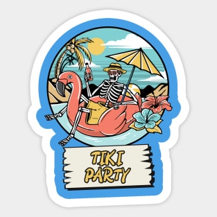 tiki party Sticker